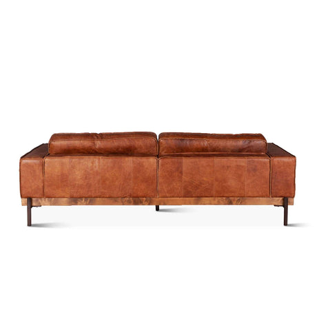 Portofino Modern 95" Sofa in Cocoa Brown Leather by Home Trends & Design at Eve Furniture