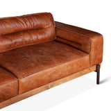 Portofino Modern 95" Sofa in Cocoa Brown Leather by Home Trends & Design at Eve Furniture