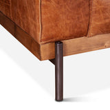 Portofino Modern 95" Sofa in Cocoa Brown Leather by Home Trends & Design at Eve Furniture