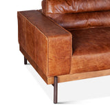 Portofino Modern 95" Sofa in Cocoa Brown Leather by Home Trends & Design at Eve Furniture