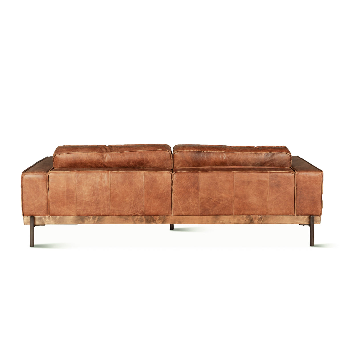 Portofino Modern 95" Sofa in Cocoa Brown Leather by Home Trends & Design at Eve Furniture