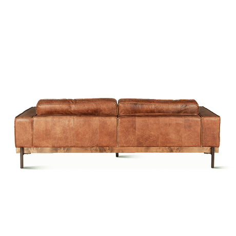 Portofino Modern 95" Sofa in Cocoa Brown Leather by Home Trends & Design at Eve Furniture