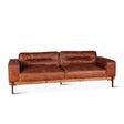 Portofino Modern 95" Sofa in Cocoa Brown Leather by Home Trends & Design at Eve Furniture