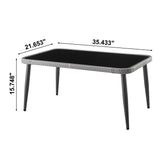 Portofino Patio 4-Person Conversation Set with Coffee Table with Cream Cushions by Manhattan Comfort at Eve Furniture