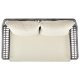 Portofino Patio 4-Person Conversation Set with Coffee Table with Cream Cushions by Manhattan Comfort at Eve Furniture