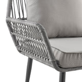 Portofino Patio 4-Person Conversation Set with Coffee Table with Grey Cushions by Manhattan Comfort at Eve Furniture