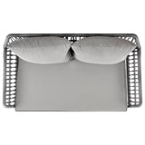 Portofino Patio 4-Person Conversation Set with Coffee Table with Grey Cushions by Manhattan Comfort at Eve Furniture