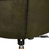 Portofino Swivel Office Chair in Emerald Green Leather and Antique Gold by Home Trends & Design at Eve Furniture