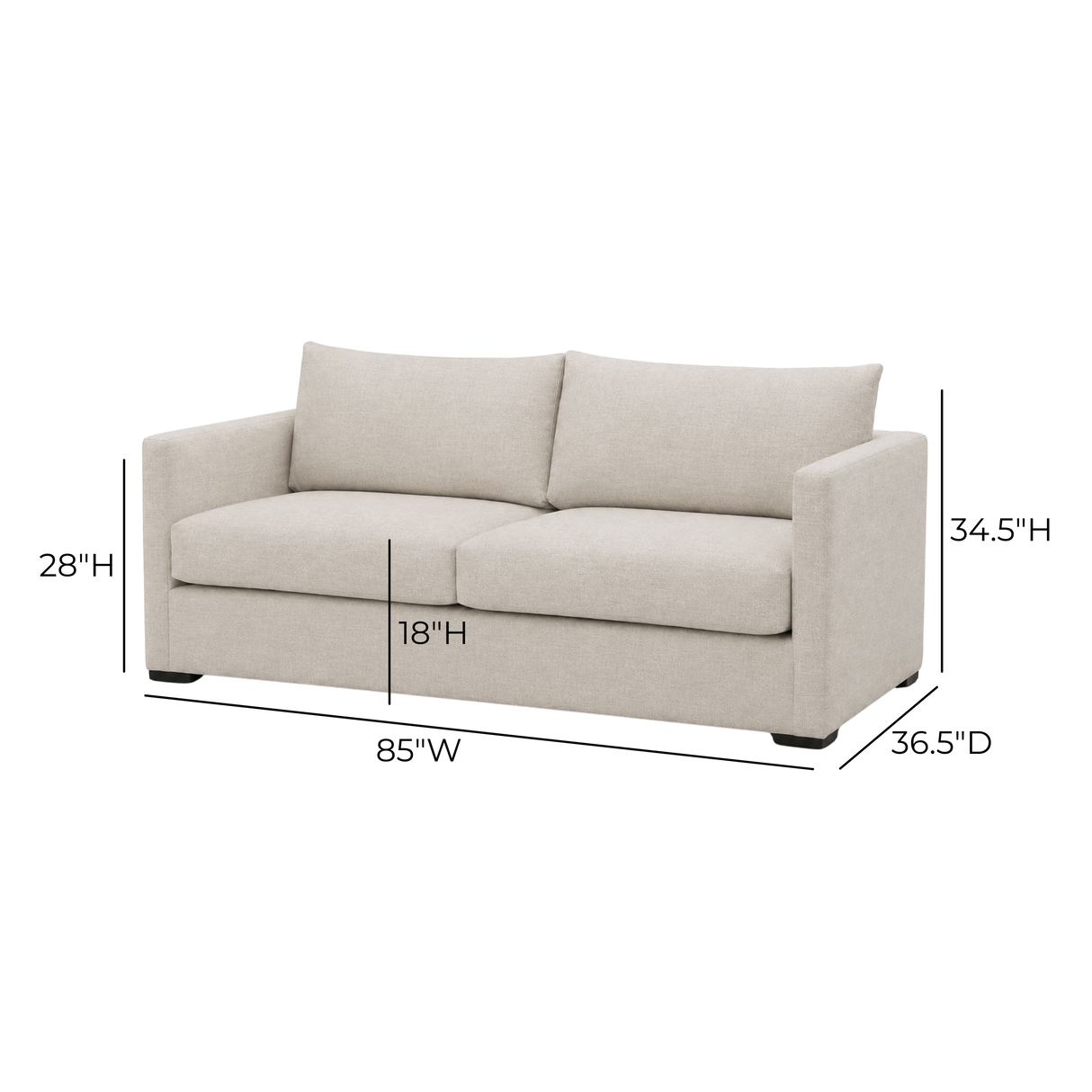Portsmouth 85" Sofa by TOV Furniture at Eve Furniture