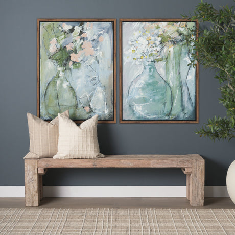 Posies I by Mercana Studio Hand-Embellished Textured Framed Canvas Artwork by Mercana at Eve Furniture