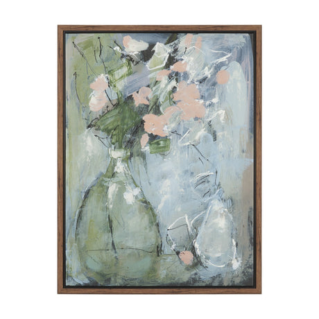 Posies I by Mercana Studio Hand-Embellished Textured Framed Canvas Artwork by Mercana at Eve Furniture