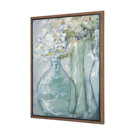 Posies II by Mercana Studio Hand-Embellished Textured Framed Canvas Artwork by Mercana at Eve Furniture