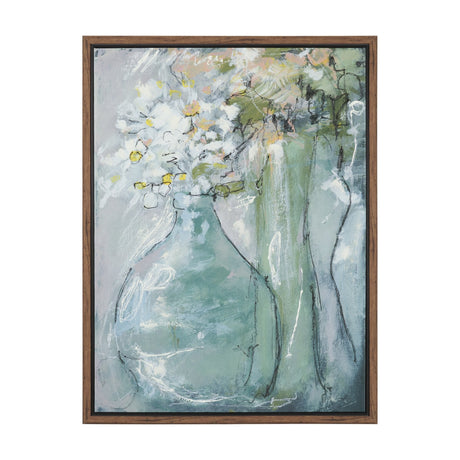 Posies II by Mercana Studio Hand-Embellished Textured Framed Canvas Artwork by Mercana at Eve Furniture