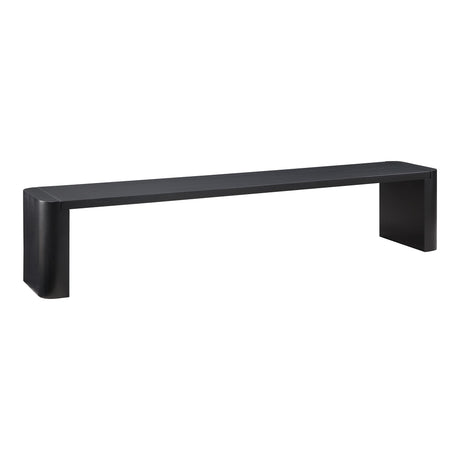 Post Black Large Dining Bench by MOES at Eve Furniture