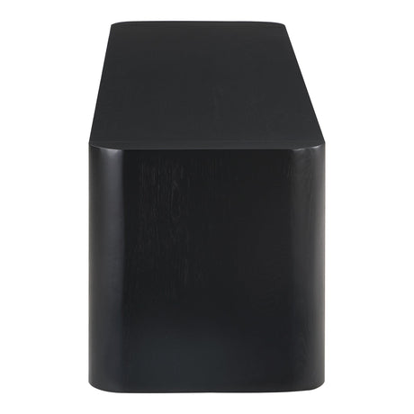 Post Black Large Dining Bench by MOES at Eve Furniture