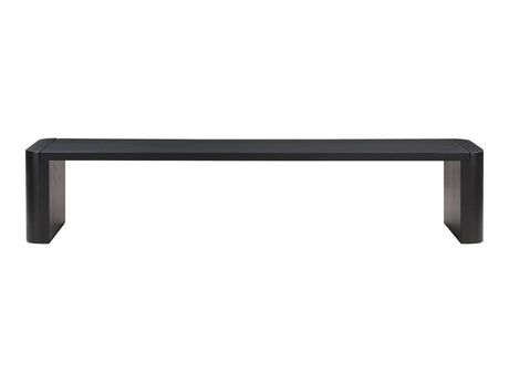 Post Black Large Dining Bench by MOES at Eve Furniture