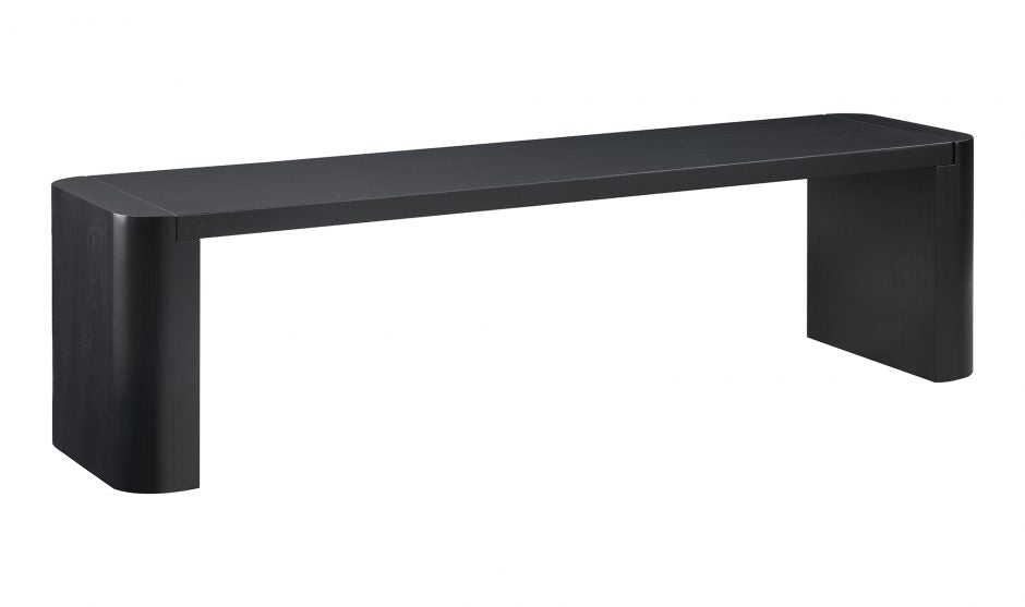 Post Dining Bench-Small Black by Moe's Home at Eve Furniture