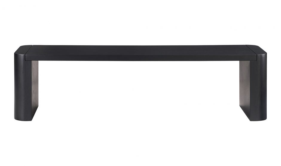 Post Dining Bench-Small Black by Moe's Home at Eve Furniture