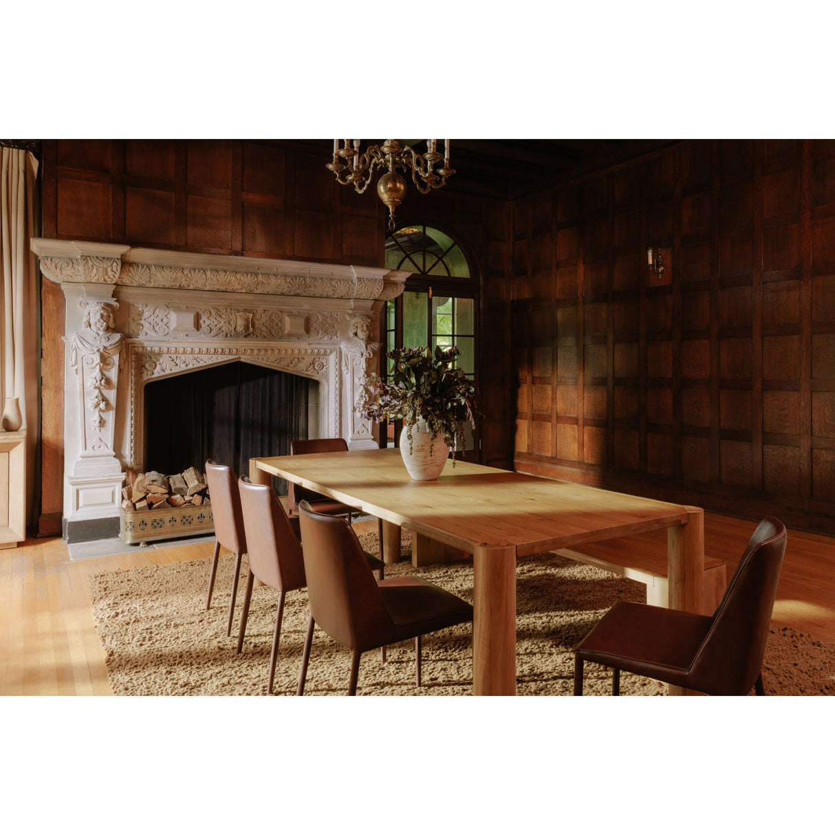 Post Natural Large Dining Bench by Moe's Home at Eve Furniture