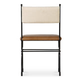 Posta Brown Leather Dining Chair by MOES at Eve Furniture