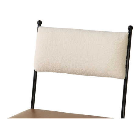 Posta Brown Leather Dining Chair by MOES at Eve Furniture