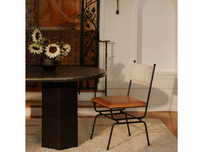 Posta Brown Leather Dining Chair by MOES at Eve Furniture