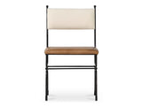 Posta Brown Leather Dining Chair by Moe's Home at Eve Furniture