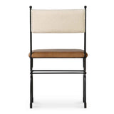 Posta Brown Leather Dining Chair by Moe's Home at Eve Furniture