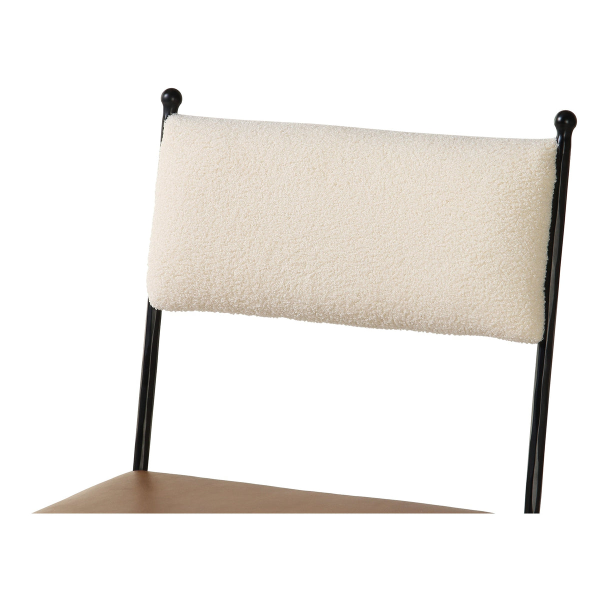 Posta Brown Leather Dining Chair by Moe's Home at Eve Furniture