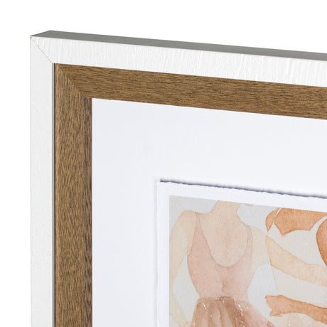 Posture by Mercana Studio a Hand Embellished Textured Framed Art Print Matted under Glass by Mercana at Eve Furniture