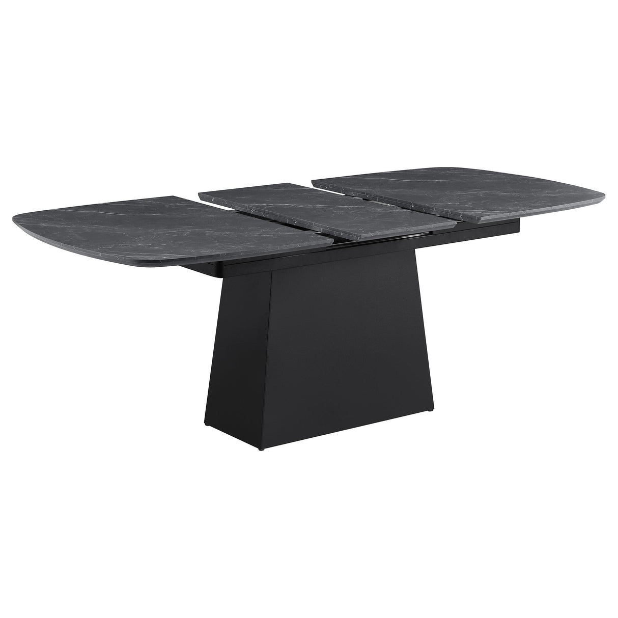 Potero Black Faux Marble Extendable Dining Table by Coaster at Eve Furniture