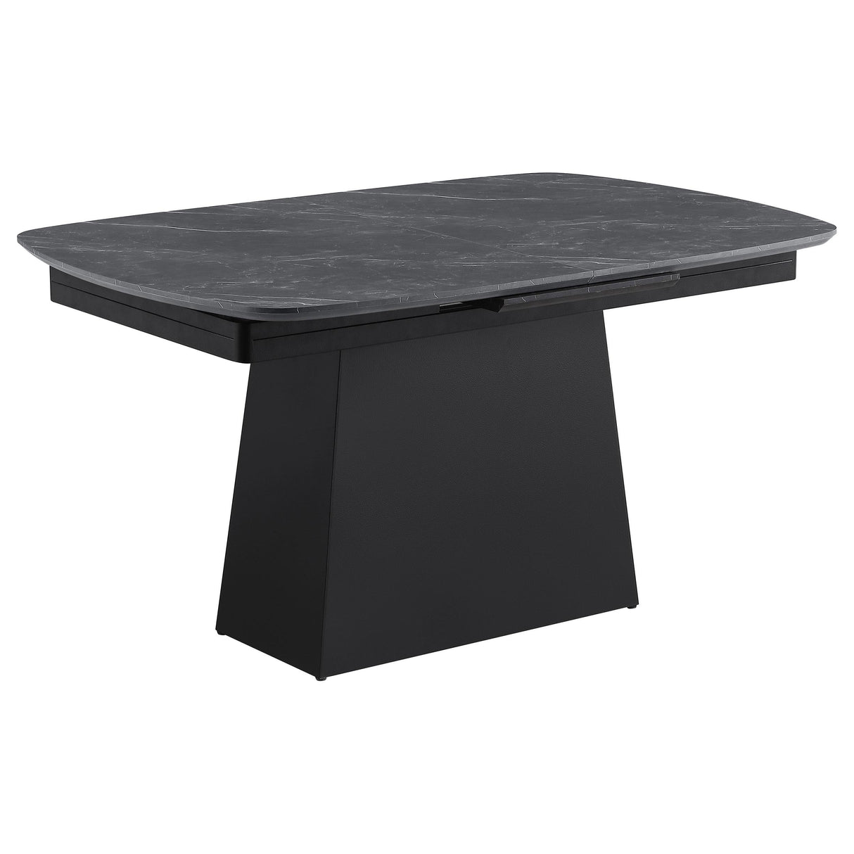 Potero Black Faux Marble Extendable Dining Table by Coaster at Eve Furniture