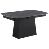 Potero Black Faux Marble Extendable Dining Table by Coaster at Eve Furniture