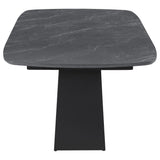 Potero Black Faux Marble Extendable Dining Table by Coaster at Eve Furniture
