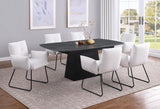 Potero Black Faux Marble Extendable Dining Table by Coaster at Eve Furniture