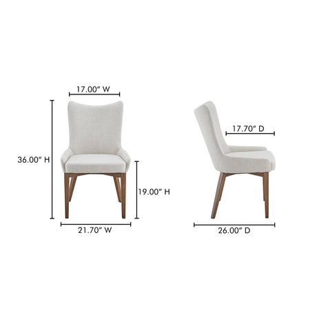 Potter Beige Dining Chair by MOES at Eve Furniture