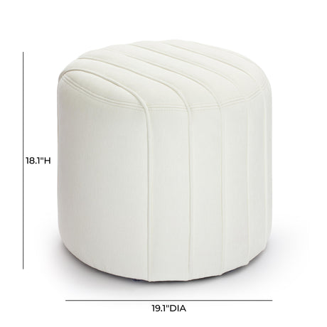 Pouch Chenille Ottoman by TOV Furniture at Eve Furniture