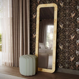 Pouch Chenille Ottoman by TOV Furniture at Eve Furniture