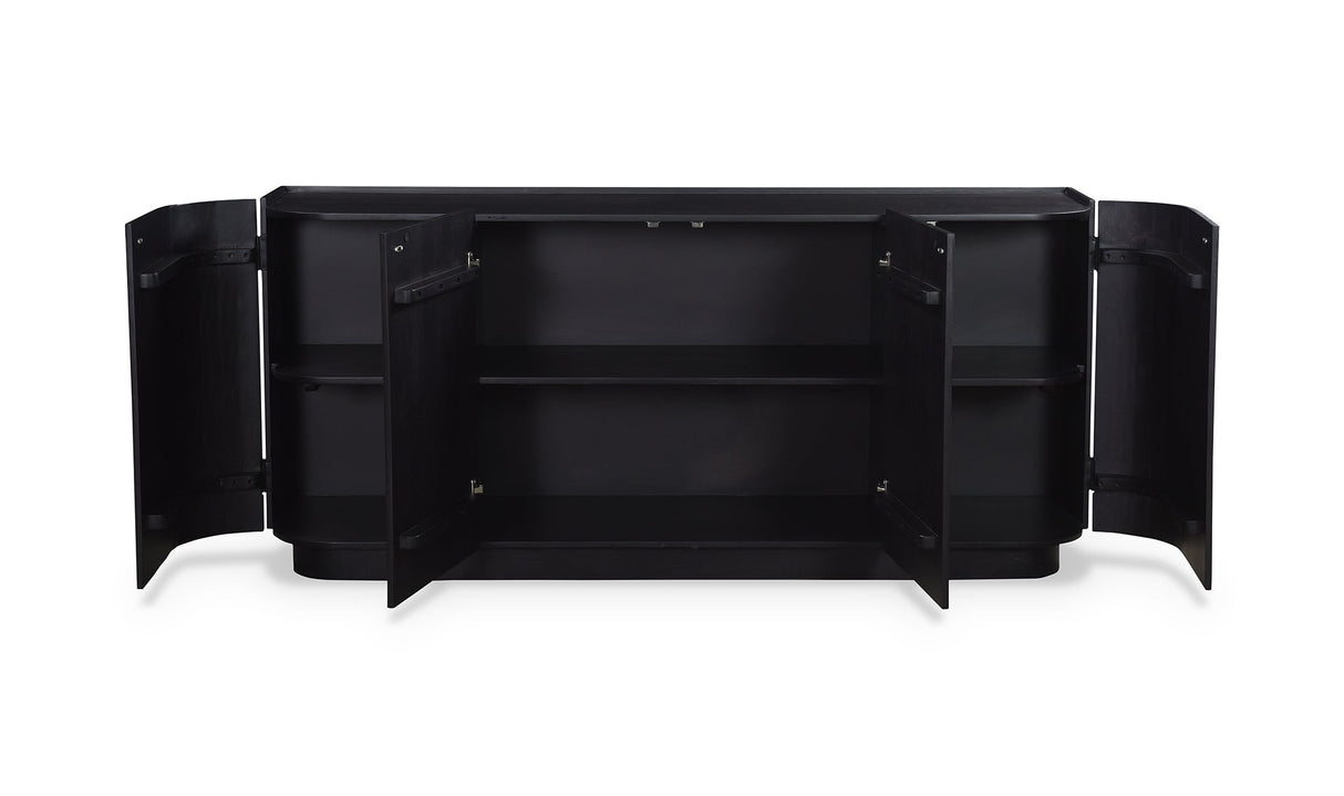 Povera 4 Door Sideboard Black by Moe's Home at Eve Furniture