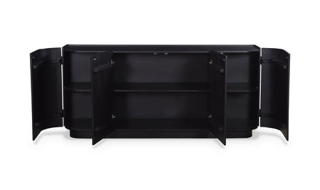 Povera 4 Door Sideboard Black by Moe's Home at Eve Furniture