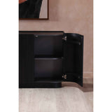 Povera Black 4 Door Sideboard