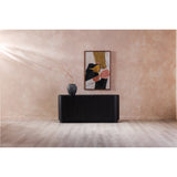 Povera Black 4 Door Sideboard by Moe's Home at Eve Furniture