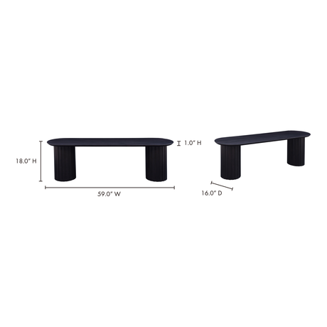 Povera Black Dining Bench by MOES at Eve Furniture