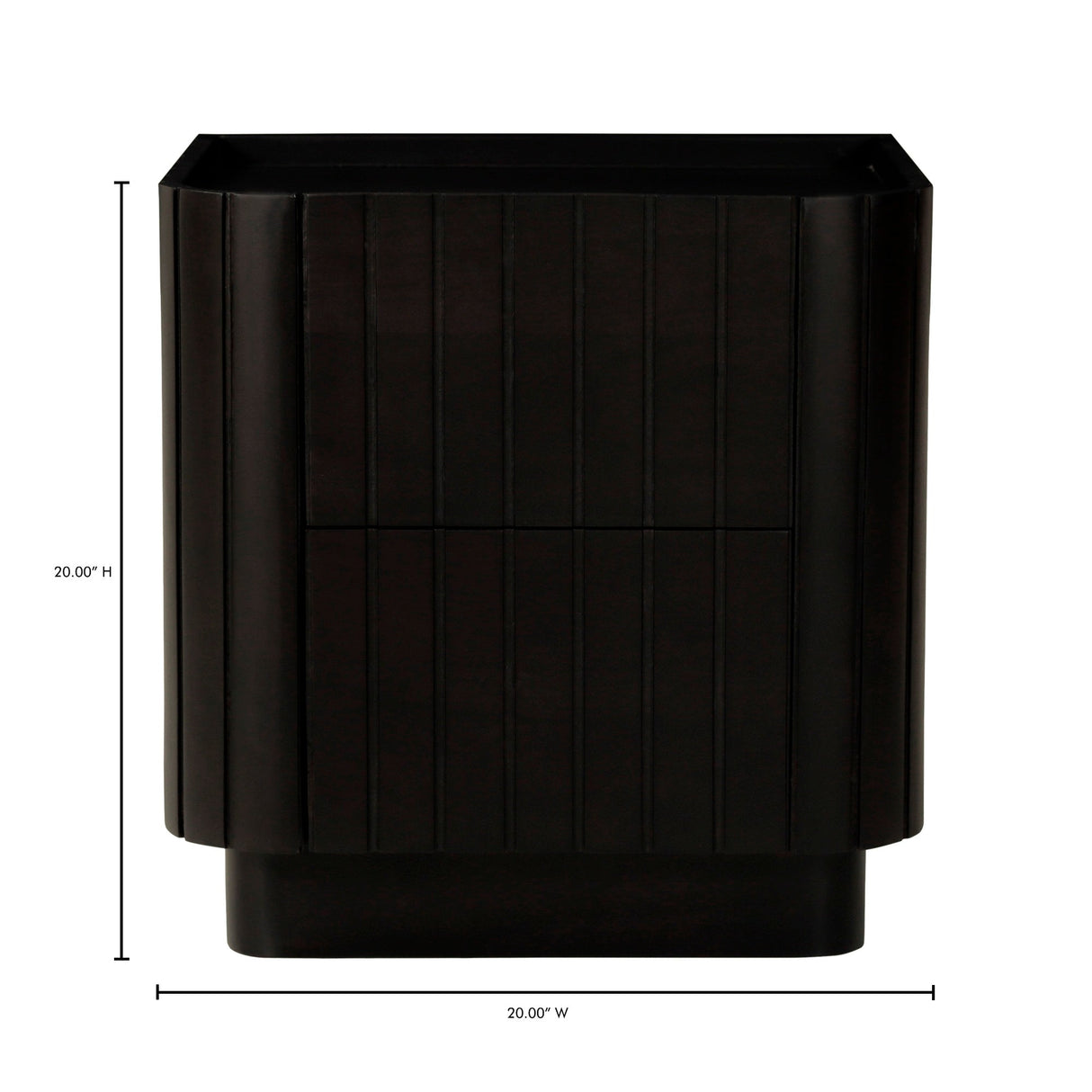 Povera Black Nightstand by MOES at Eve Furniture