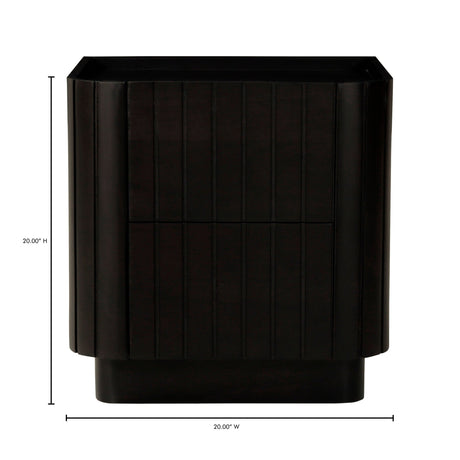 Povera Black Nightstand by MOES at Eve Furniture