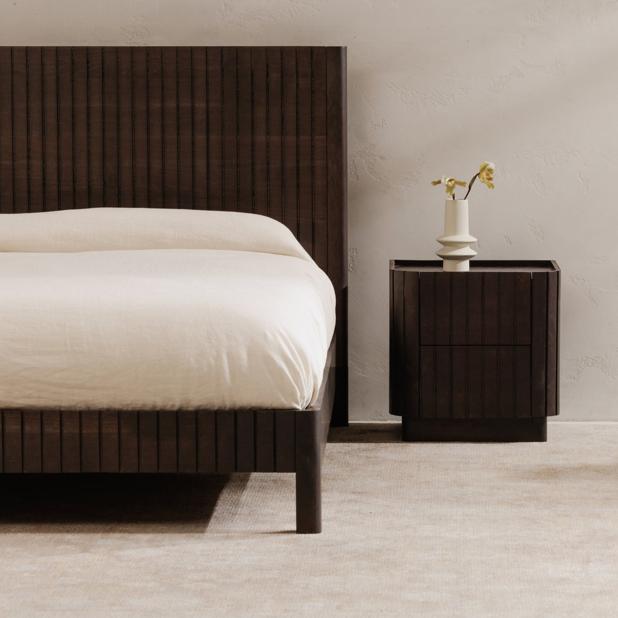 Povera Black Nightstand by MOES at Eve Furniture