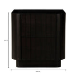 Povera Black Nightstand by Moe's Home at Eve Furniture