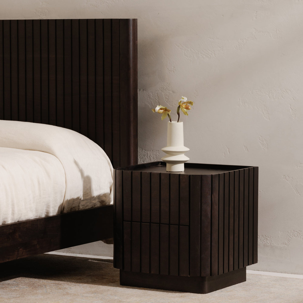 Povera Black Nightstand by Moe's Home at Eve Furniture