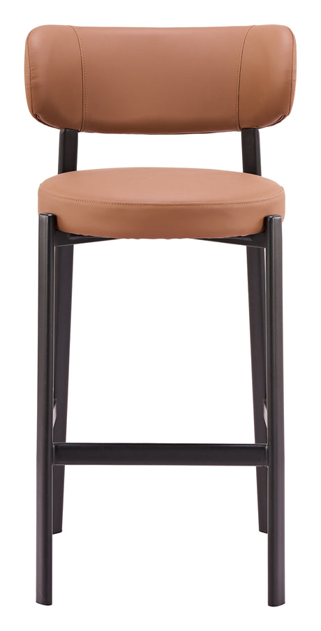 Prairie Brown Barstool (Set of 2) by Zuomod at Eve Furniture