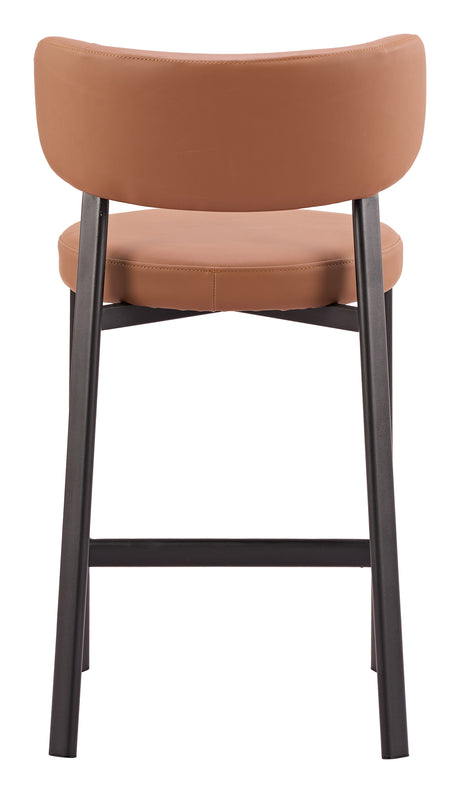 Prairie Brown Counter Stool (Set of 2) by Zuomod at Eve Furniture